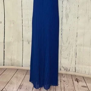 open lace back dress Prim Pleated Midi Dress  Persian Blue Print